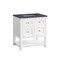James Martin Vanities Breckenridge 30in Single Vanity, Bright White w/ 3 CM Charcoal Soapstone Top 330-V30-BW-3CSP - alternate 2